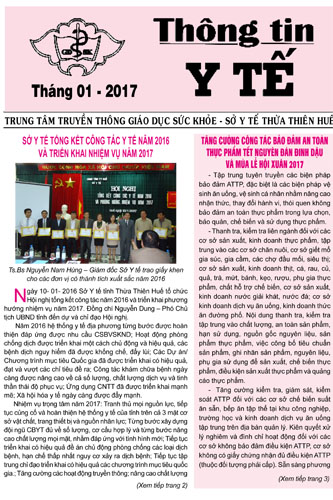 Thông tin y tế tháng 01 năm 2017