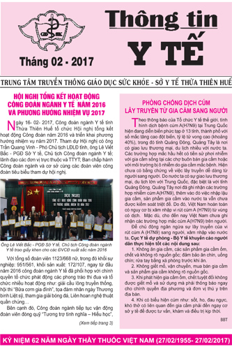 Thông tin Y tế thasng2 năm 2017