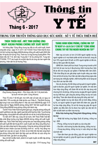 Tờ Thông tin Y tế tháng 6 năm 2017
