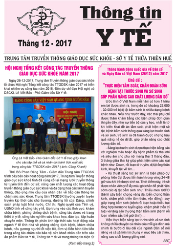 tờ Thông tin y tế tháng 12 năm 2017