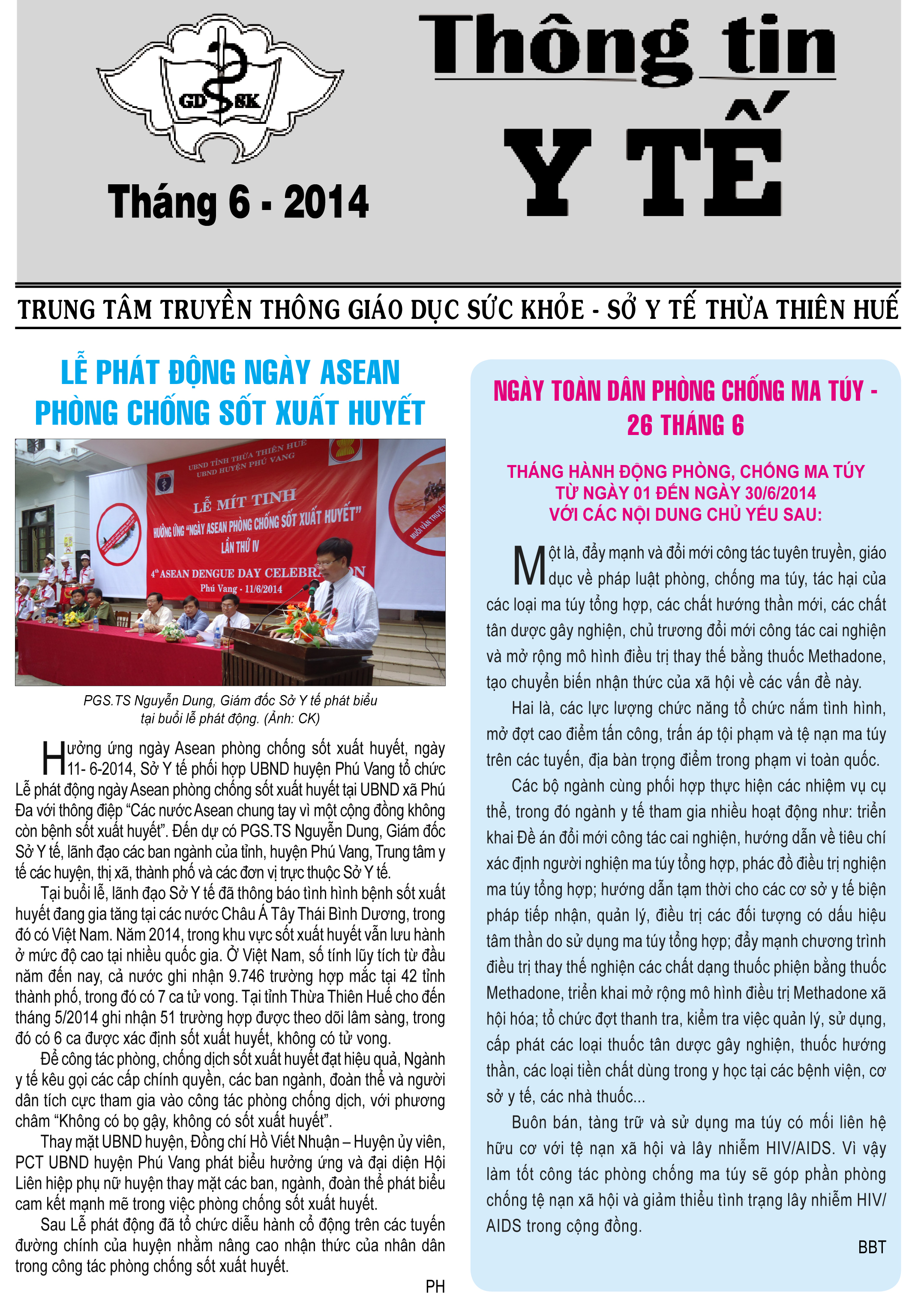Thông tin y tế tháng 6-2014