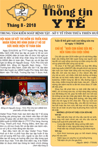tờ Thông tin y tế tháng 8 năm 2018