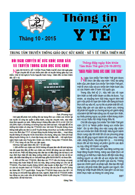 Thông tin y tế tháng 10- 2015