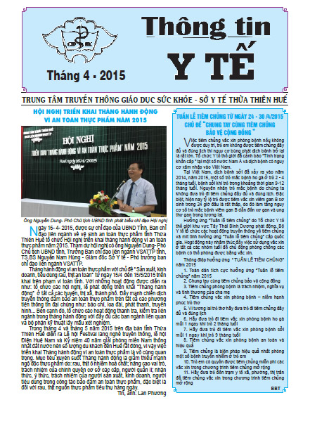 Thông tin y tế tháng 4- 2015