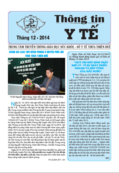 Thông tin Y tế tháng 12-2014