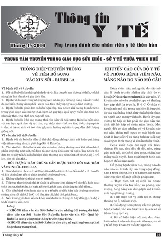 Phụ trang Y tế thôn bản tháng 4- 2016