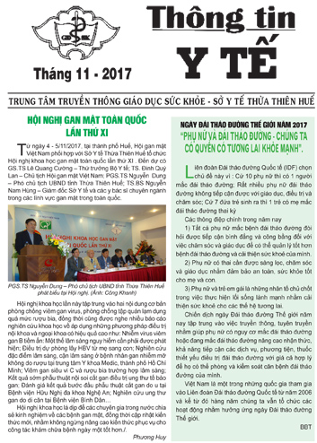 tờ Thông tin y tế tháng 11 năm 2017