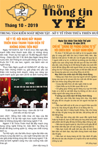 Tờ Thông tin y tế tháng 10 năm 2019
