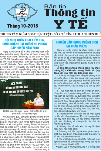 tờ Thông tin y tế tháng 10 năm 2018