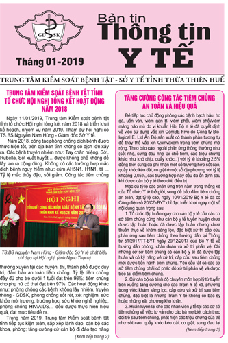 tờ Thông tin y tế tháng 1 năm 2019