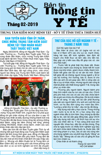 tờ Thông tin y tế tháng 2 năm 2019