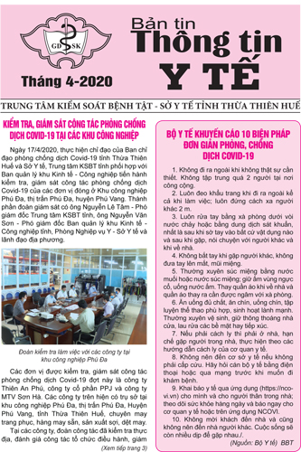 Tờ Thông tin y tế tháng 4 năm 2020