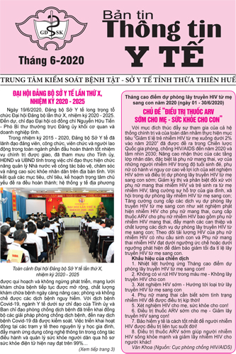 Tờ Thông tin y tế tháng 6 năm 2020