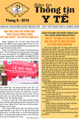 tờ Thông tin y tế tháng 6 năm 2018