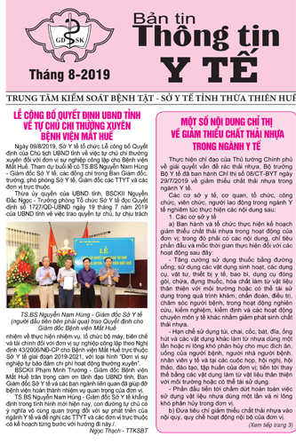 Tờ Thông tin y tế tháng 8 năm 2019