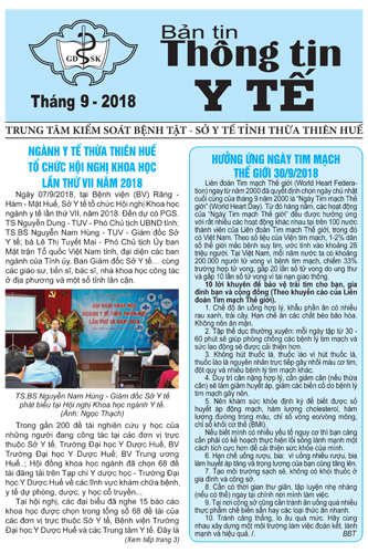 tờ Thông tin y tế tháng 9 năm 2018