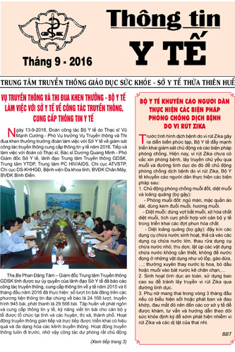 Thông tin Y tế tháng 9 năm 2016
