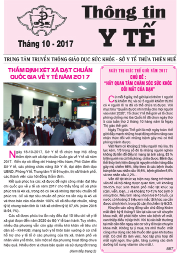 tờ Thông tin y tế tháng 10 năm 2017
