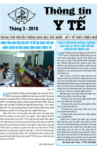 Thông tin Y tế tháng 3 năm 2016