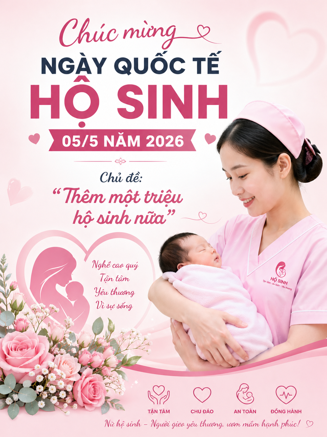 Ngày Quốc tế Hộ sinh 05/5 năm 2026 với chủ đề “Thêm một triệu hộ sinh nữa”