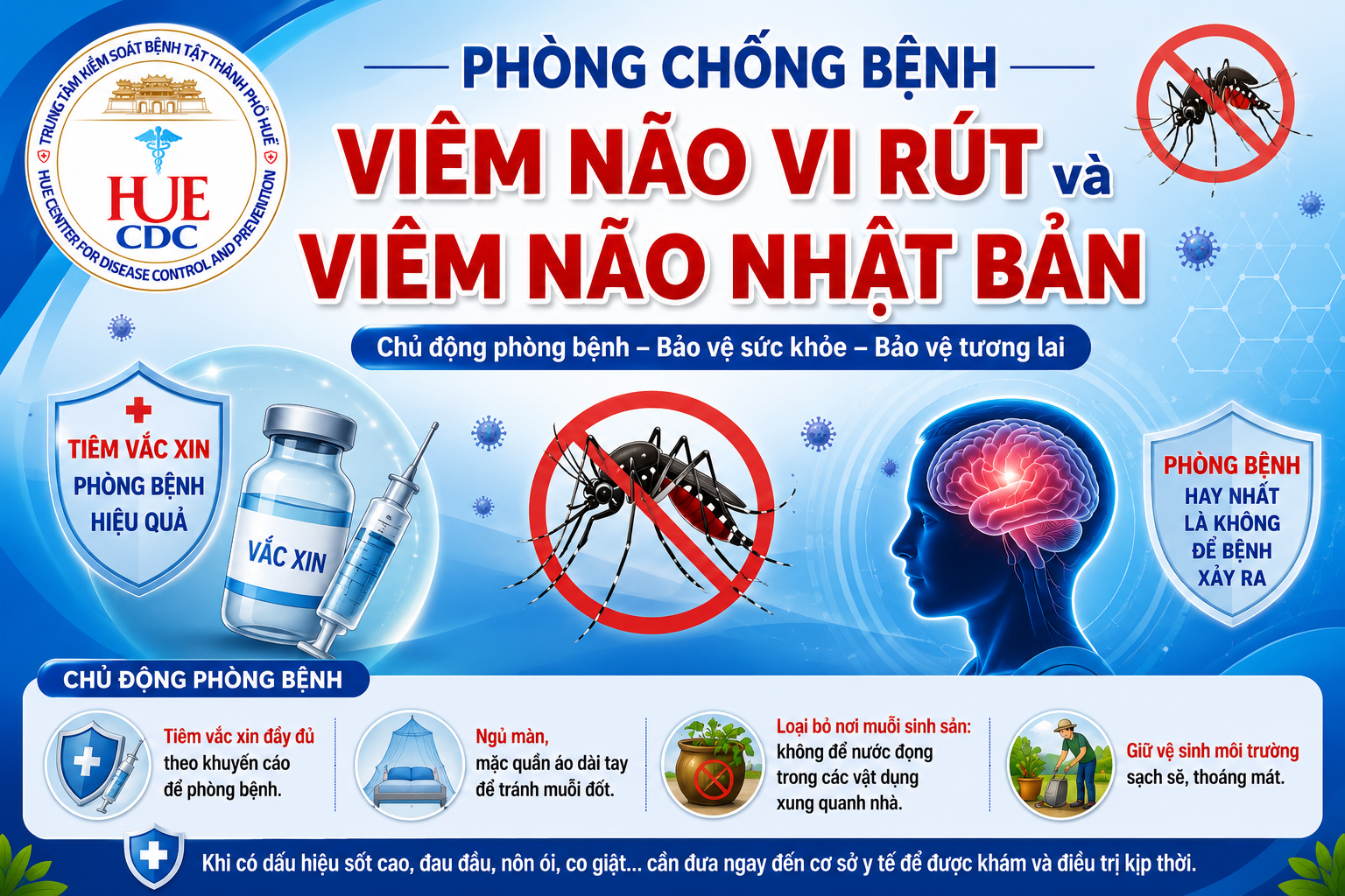 Phòng chống bệnh Viêm não vi rút và viêm não Nhật Bản.