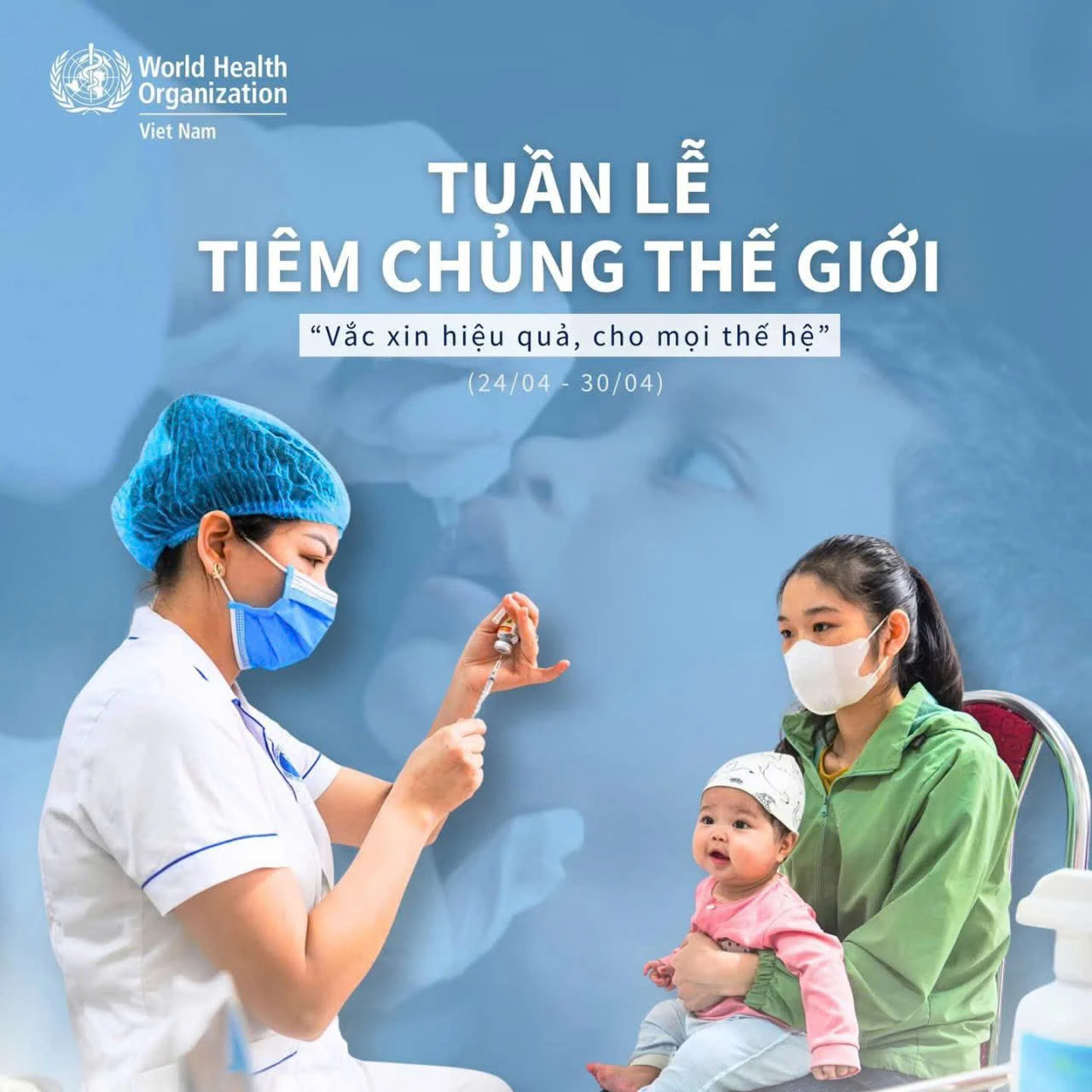 Tuần lễ Tiêm chủng Thế giới 2026 (24-30/4/2026) - Vắc xin bảo vệ mọi thế hệ